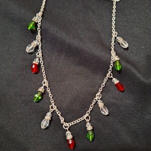 Christmas bulb necklace